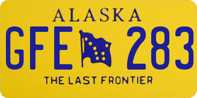 AK license plate GFE283