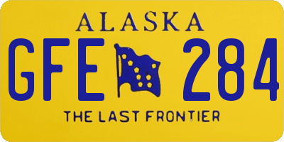 AK license plate GFE284