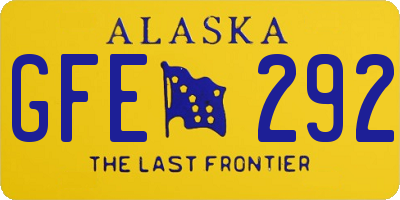 AK license plate GFE292