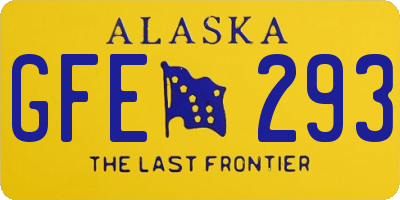 AK license plate GFE293