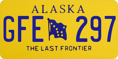 AK license plate GFE297