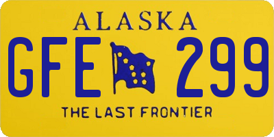 AK license plate GFE299