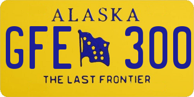 AK license plate GFE300
