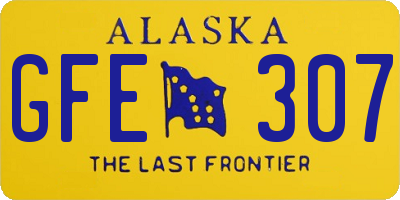 AK license plate GFE307
