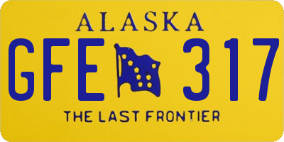 AK license plate GFE317