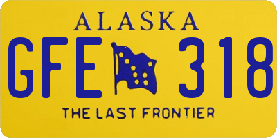 AK license plate GFE318