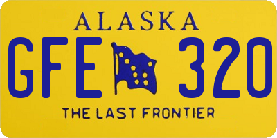 AK license plate GFE320