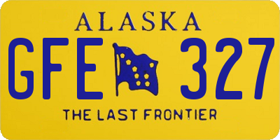AK license plate GFE327