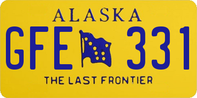 AK license plate GFE331