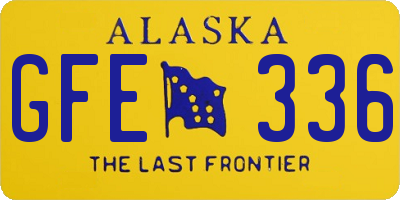 AK license plate GFE336