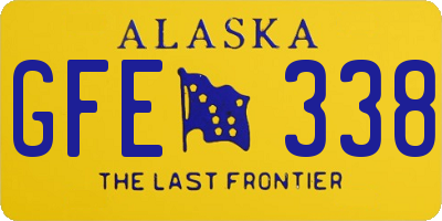 AK license plate GFE338