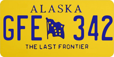 AK license plate GFE342