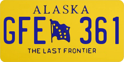 AK license plate GFE361
