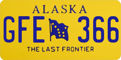 AK license plate GFE366