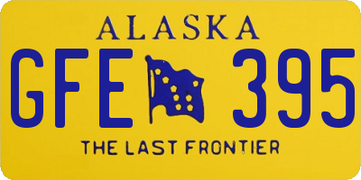 AK license plate GFE395