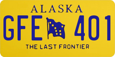 AK license plate GFE401
