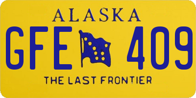 AK license plate GFE409