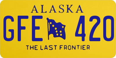 AK license plate GFE420