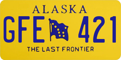 AK license plate GFE421