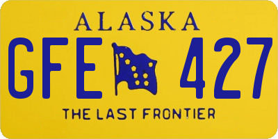 AK license plate GFE427