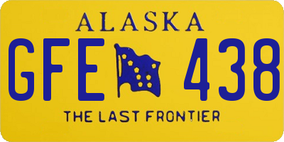 AK license plate GFE438