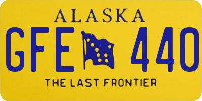 AK license plate GFE440