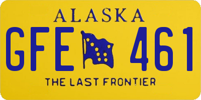 AK license plate GFE461