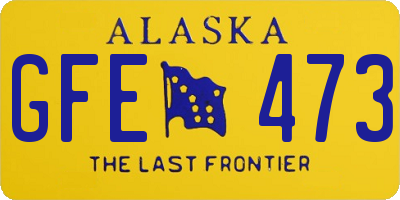 AK license plate GFE473