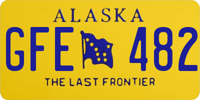 AK license plate GFE482