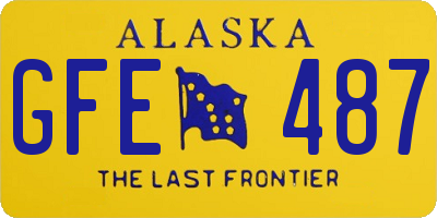 AK license plate GFE487