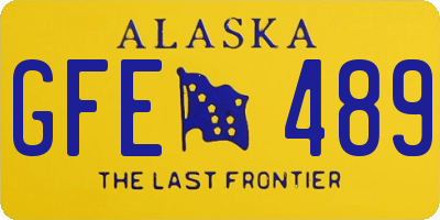 AK license plate GFE489