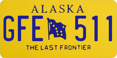 AK license plate GFE511