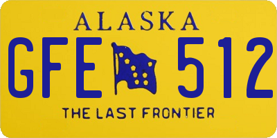 AK license plate GFE512