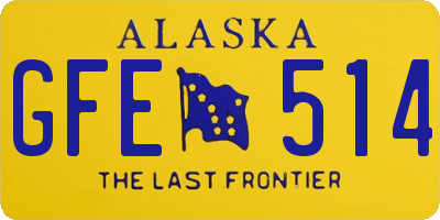 AK license plate GFE514