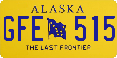AK license plate GFE515