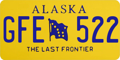 AK license plate GFE522