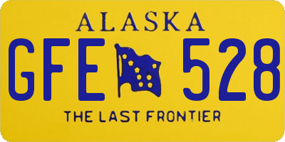 AK license plate GFE528
