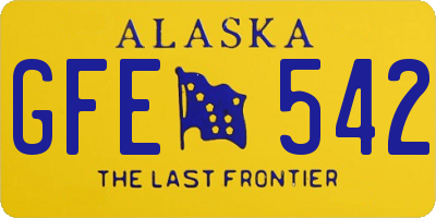 AK license plate GFE542