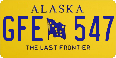 AK license plate GFE547