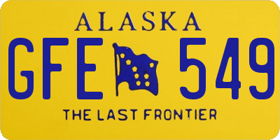 AK license plate GFE549