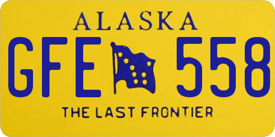 AK license plate GFE558