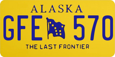 AK license plate GFE570