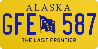 AK license plate GFE587