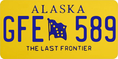 AK license plate GFE589