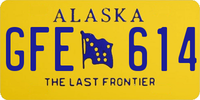 AK license plate GFE614