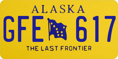 AK license plate GFE617