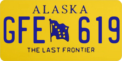 AK license plate GFE619