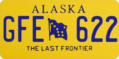 AK license plate GFE622