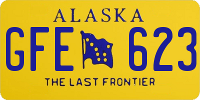 AK license plate GFE623