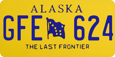 AK license plate GFE624